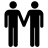 Icon of two men holding hands