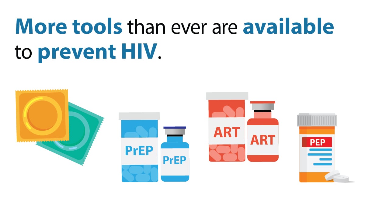 Image of various HIV prevention methods.
