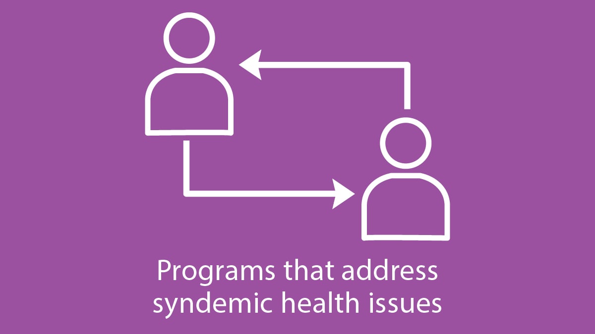 program that addresses syndemic health issues