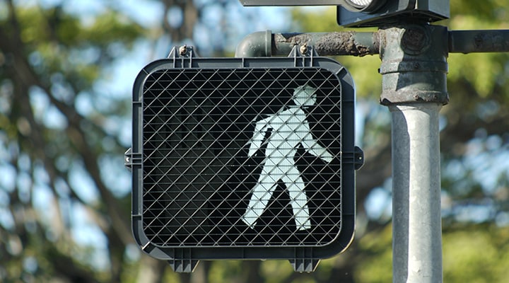 Pedestrian crosswalk sign