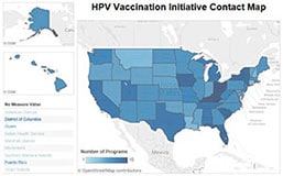 HPV Vaccine Initiative Contact Map