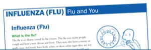 First page of the influenza document titled 'Flu and You.'