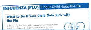 First page of the influenza document titled 'If Your Child Gets the Flu.'