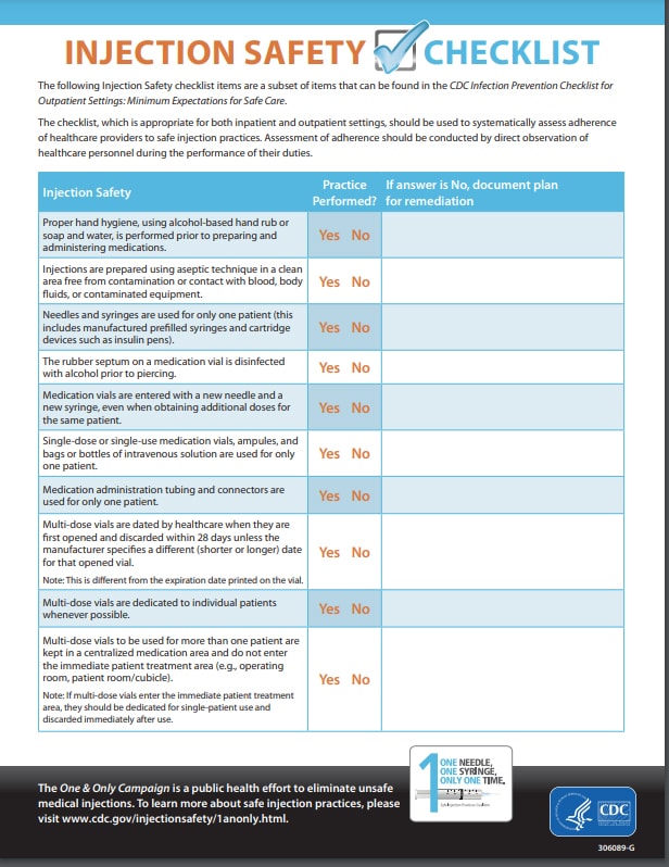 Safe Injection Checklist Thumb Image