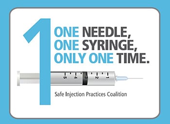 One Needle, One Syringe, Only One Time. Safe Injection Practices Coalition.