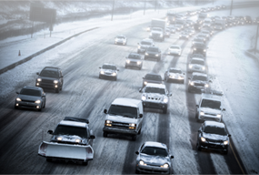 Image of highway traffic in winter