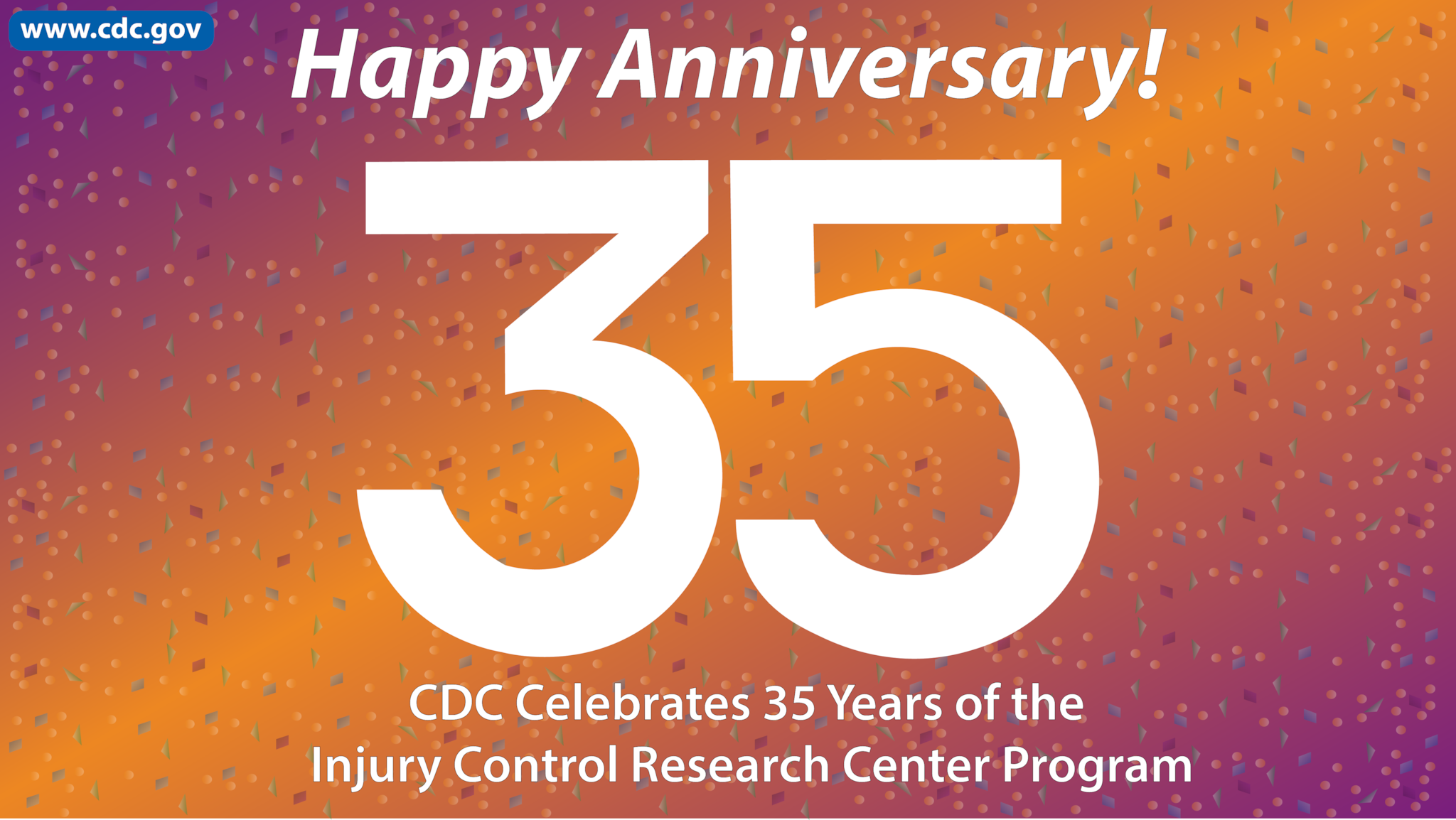 Happy Anniversary! 35. CDC Celebrates 35 Years of the Injury Control Research Center Program