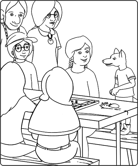 Sample coloring page from the Star Collection