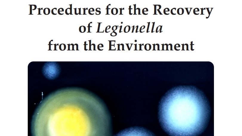 Cover of the manual "Procedures for the recovery of Legionella from the environment"