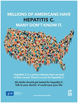 Icon of poster that reads, "Millions of Americans have hepatitis C and don't know it."