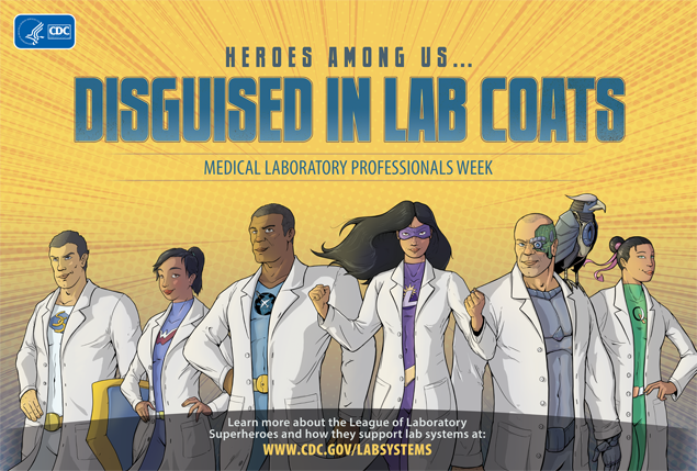 MLPW19_11x17(Yellow) Medical Laboratory Professionals Week Poster