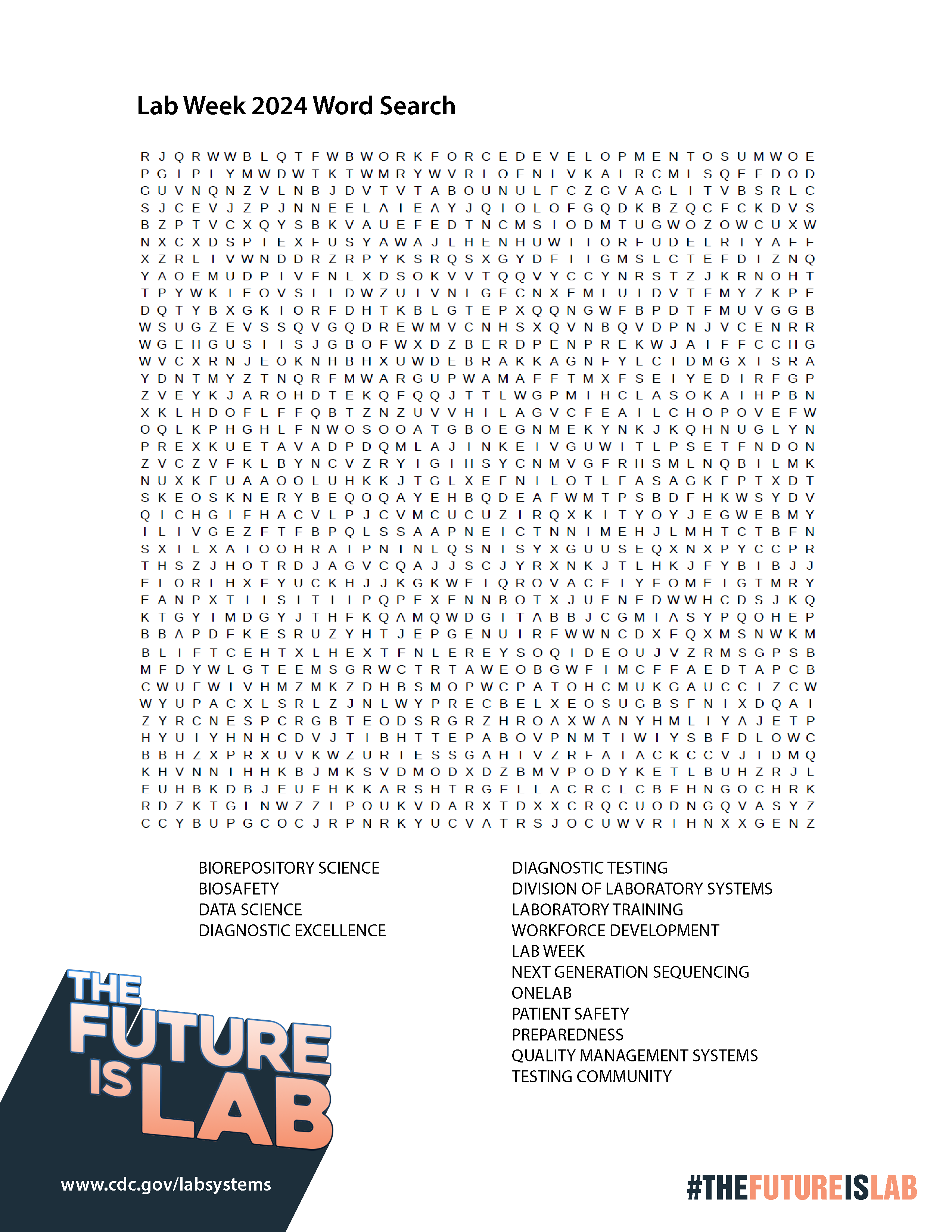 lab week 2024 word search