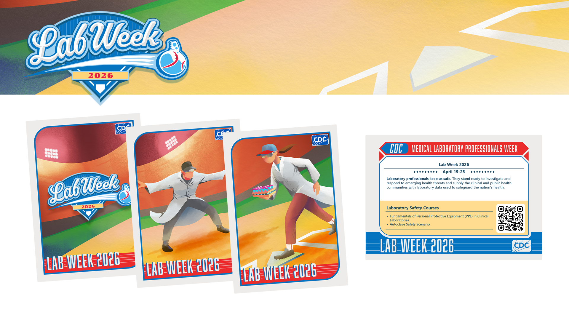 Print and cut out these Lab Week player cards! (Lab Week player cards, double-sided with illustration on one side and text on the other)