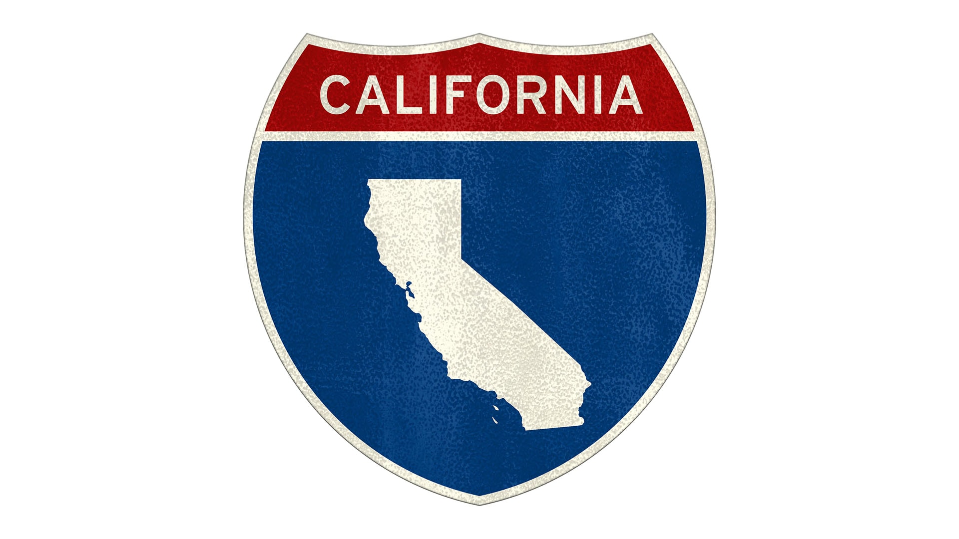 State roadside sign for California