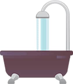 Illustration of a bath tub