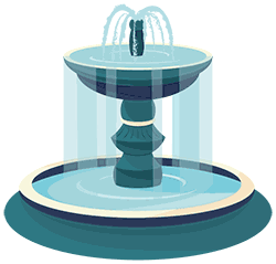 Illustration of a water fountain