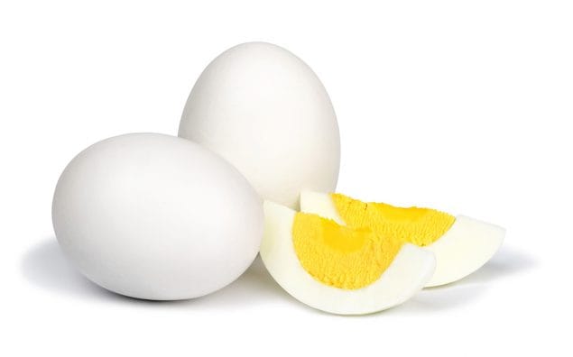 Photo of hard-boiled eggs.