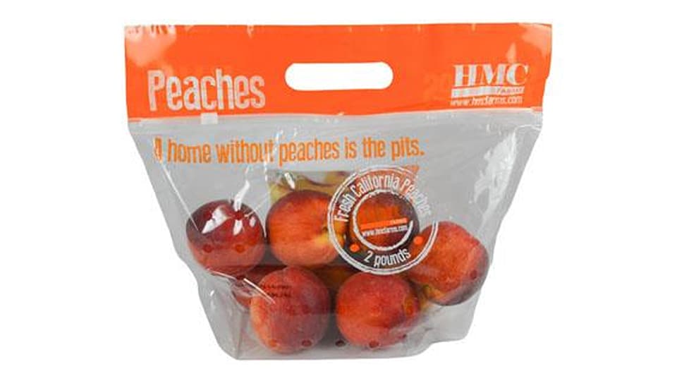 One of the recalled bagged peaches