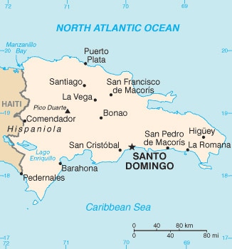 Mapa de la República Dominicana