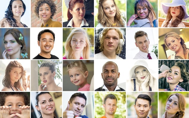 Collage of headshots of diverse people