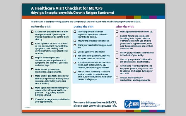 ME CFS Healthcare Visit Checklist