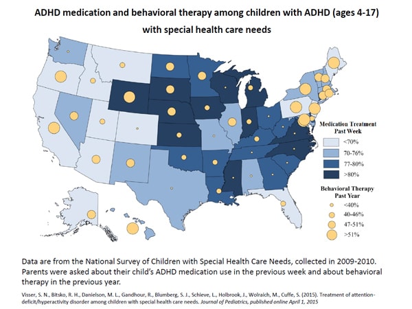 ADHD medication and behavioral therapy among children with ADHD (ages 4-17) with special health care needs