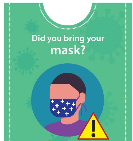 Bring Your Mask doorhanger for a male