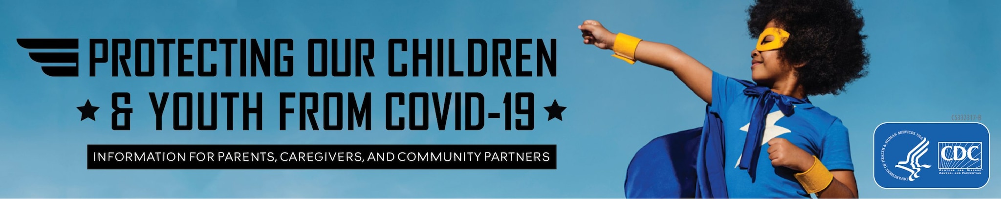 Decorative banner for Protecting Our Children and Youth from COVID-19 webinar