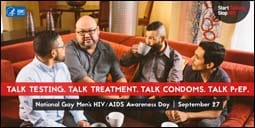 The figure above is an infographic promoting National Gay Men's HIV/AIDS Awareness Day.