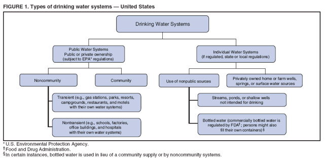 FIGURE 1. Types of drinking water systems — United States