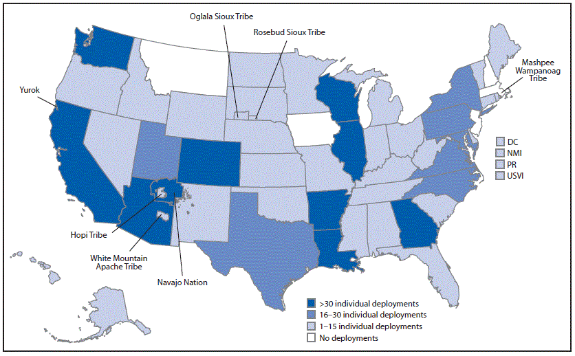 Statewide Cdc CDC Deployments to State, Tribal, Local, and Territorial Health ...