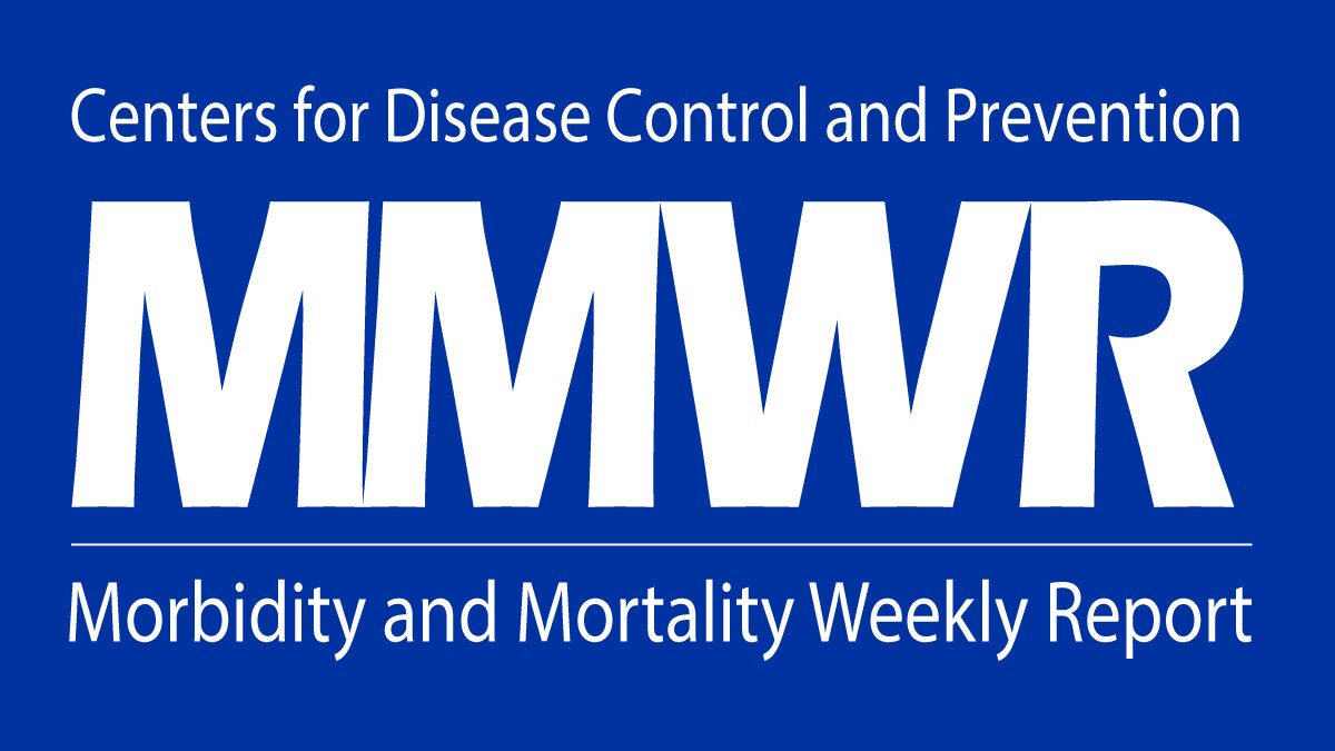 The figure shows the MMWR logo on a blue background.