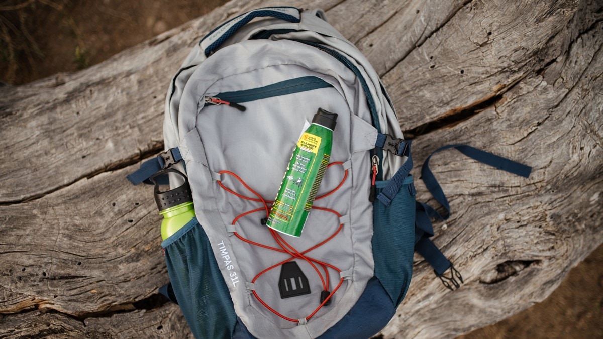 Pack insect repellent for travel or outdoor activities.