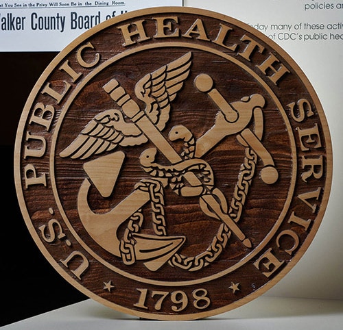 United States Public Health Service Wooden Seal