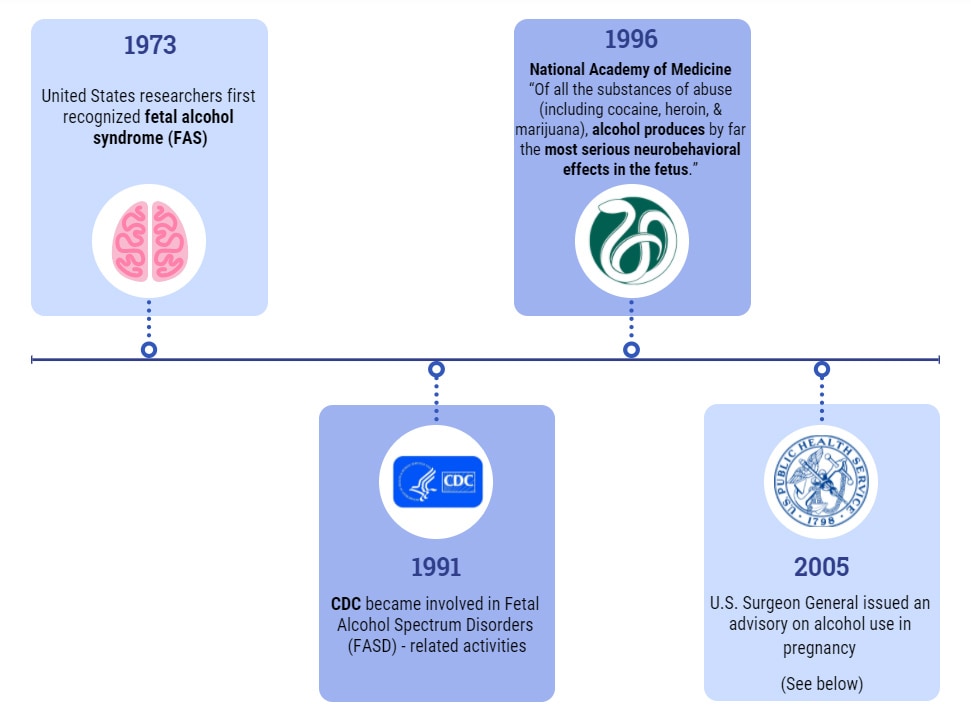 Fetal Alcohol Syndrome timeline graphic 
