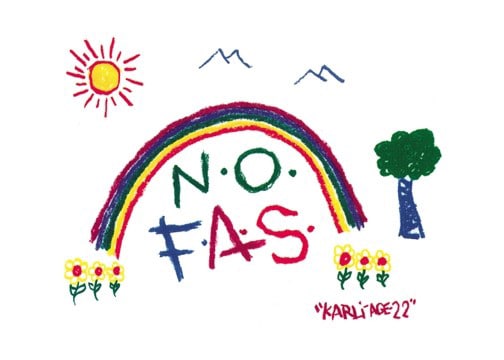 “NO FAS” drawing by “Karli-age 22”