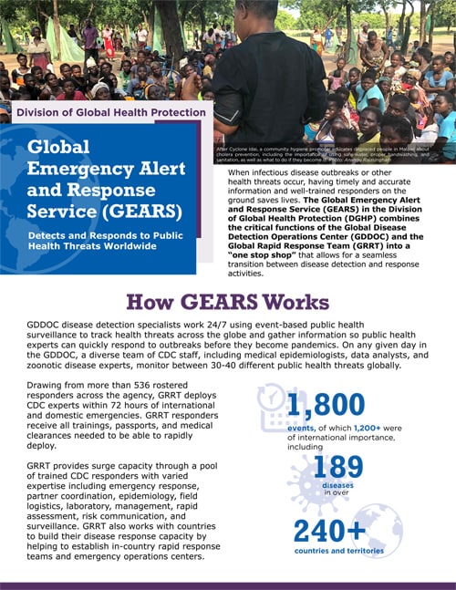 Global Emergency Alert and Response Service (GEARS) fact sheet