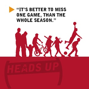 It's better to miss one game than the whole season - graphic