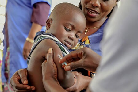 Photograph of child receiving vaccination