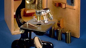 E. Leitz-Wetzlar microscope, used by Dr. Mountin in medical school and in his early career as a physician