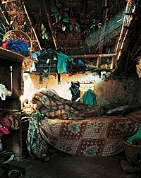 Photograph of where a Nepalese child sleeps