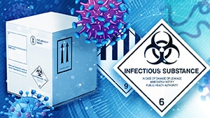 Image of a box marked as containing an infectious substance.