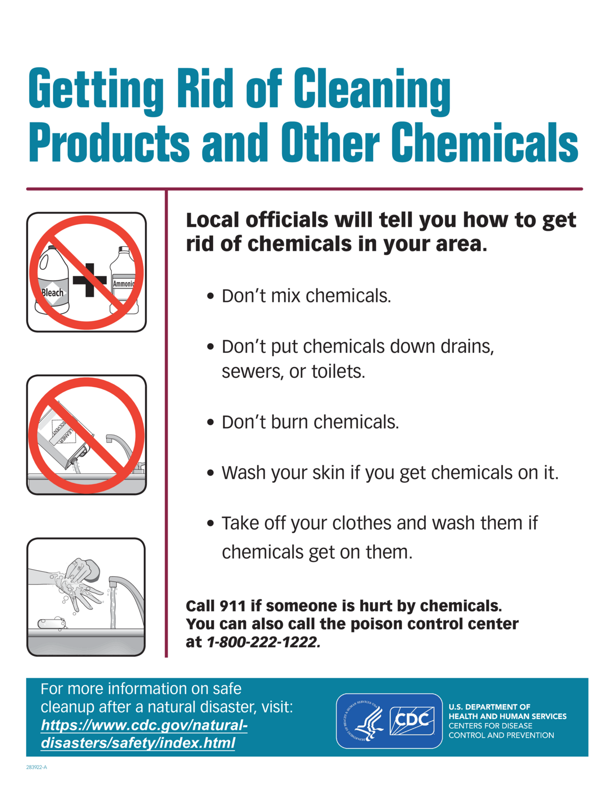 Screenshot of the first page of "Cleaning Chemicals After Disaster - English"
