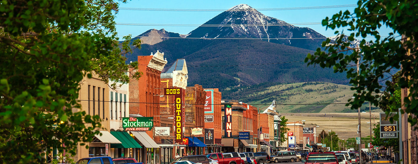 Skyline of a city in Montana