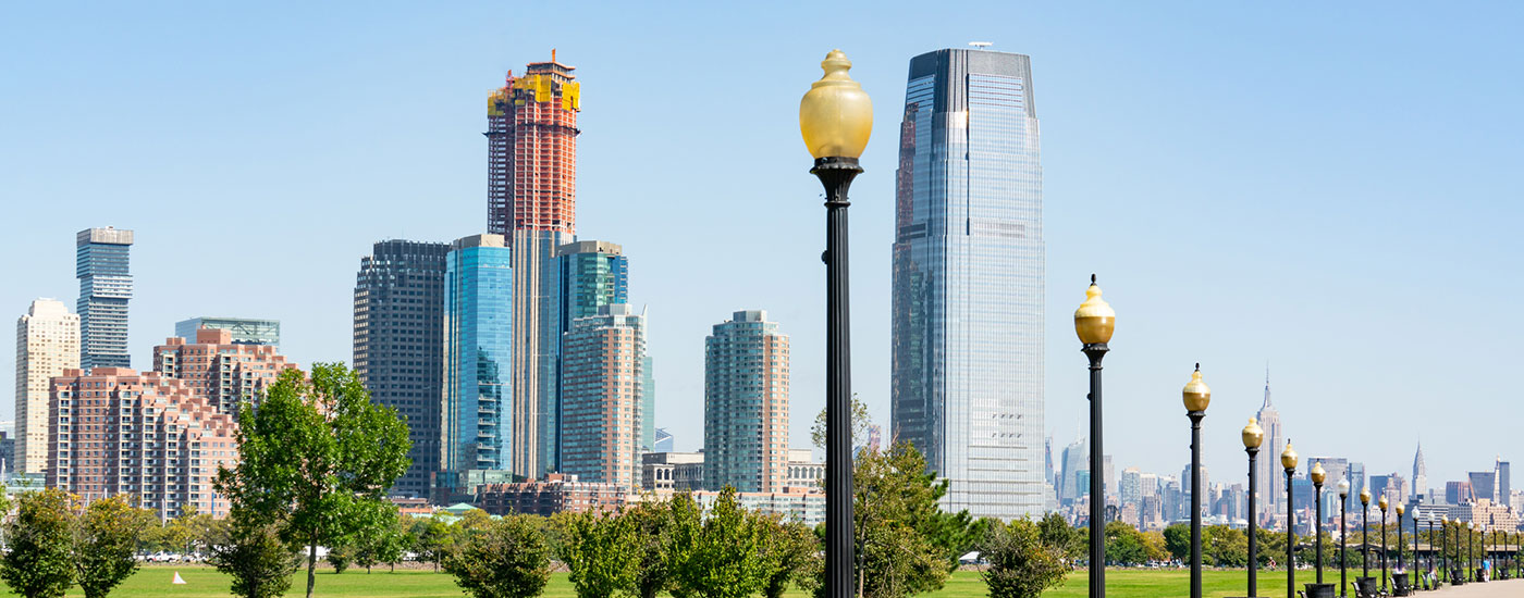 Skyline of a city in New Jersey