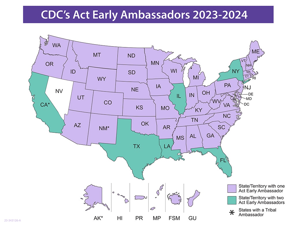 Act Early Ambassador Map updated AUG 2023