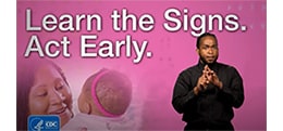 Learn the Signs. Act Early. ASL video thumbnail