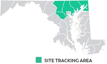 Maryland site tracking area