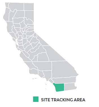 California site tracking area