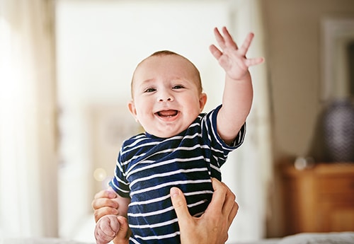 Baby - Human Age, Waving - Gesture, Child, Happiness, Looking At Camera